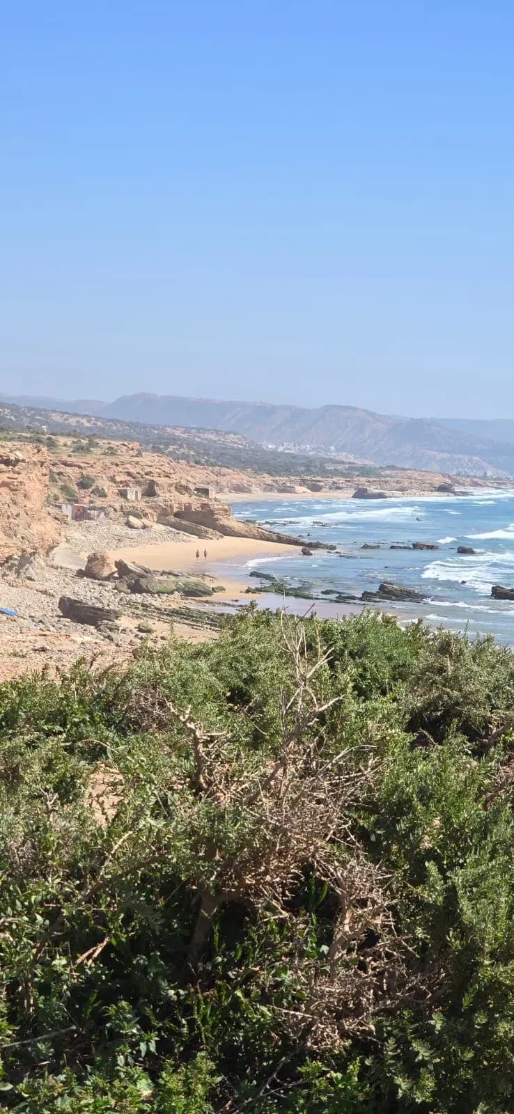 Moroccan Atlantic coast near the Awrir surf area